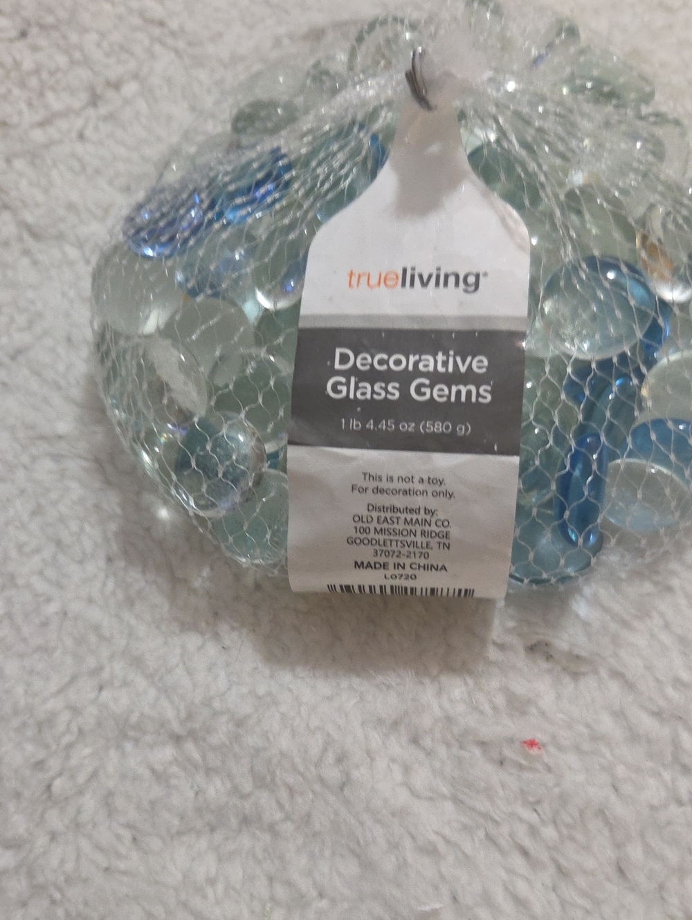 NWT TRUELIVING DECORATIVE GLASS GEMS